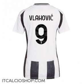 Juventus Dusan Vlahovic #9 Prima Maglia Femmina 2024-25 Manica Corta